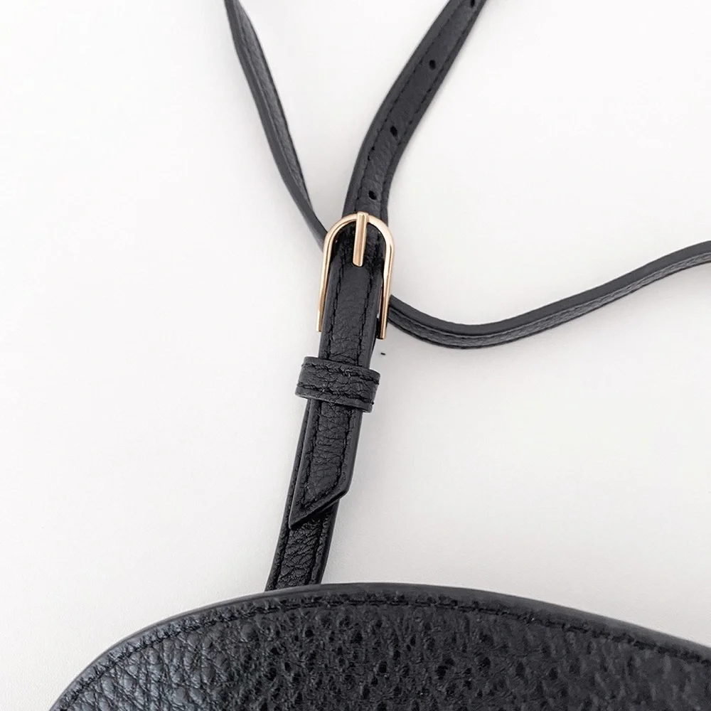Black Leather Crossbody Bag - Picture 6 of 6